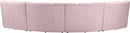 Infinity Pink Velvet 4pc. Modular Sectional