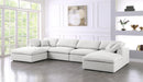 Serene Cream Linen Fabric Deluxe Cloud Modular Sectional