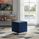Jax Navy Velvet Ottoman/Stool
