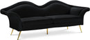 Lips Black Velvet Sofa