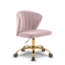 Finley Pink Velvet Office Chair