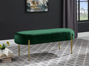 Gia Green Velvet Bench