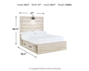 Cambeck Bed with 4 Storage Drawers
