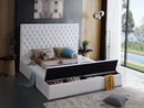 Bliss White Velvet Full Bed (3 Boxes)