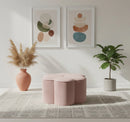 Daisy Pink Velvet Ottoman