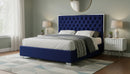 Lexi Navy Velvet Full Bed