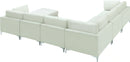 Julia Cream Velvet Modular Sectional (7 Boxes)
