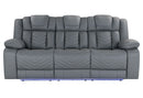 U7068 Grey 10 Pwr Rec Sofa/Pwr Con Rec Loveseat with LED
