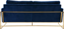 Mila Navy Velvet Sofa
