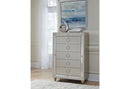Riley Silver King Bed, 2 Dressers, Mirror and 2 Nightstands