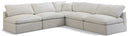 Plush Cream Velvet Standard Cloud Modular Sectional