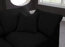 Cozy Black Velvet Cloud Modular Sectional