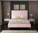 Jasmine Pink Velvet Queen Bed