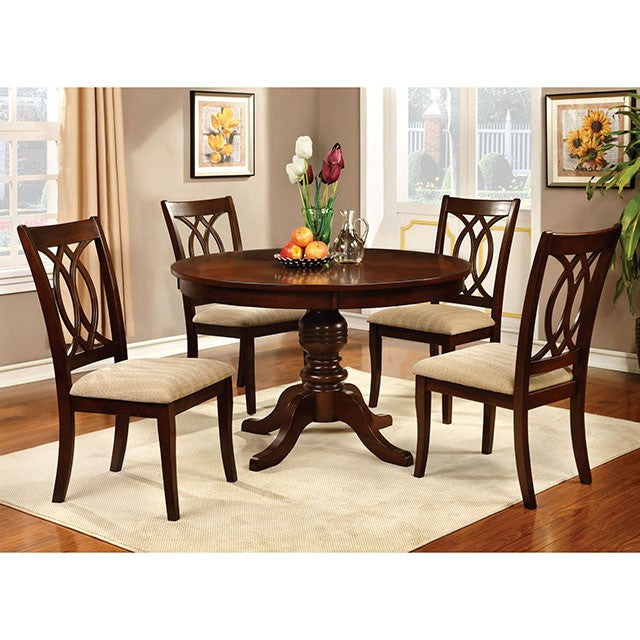 Carlisle Brown Cherry Round Dining Table