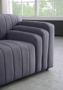 Naya Grey Velvet Sofa