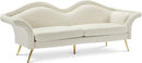 Lips Cream Velvet Sofa