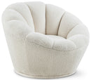 Dream White Faux Sheepskin Fur Accent Chair