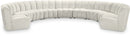 Infinity Cream Velvet 9pc. Modular Sectional