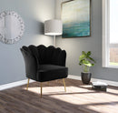 Jester Black Velvet Accent Chair