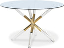 Mercury Acrylic/Gold Dining Table