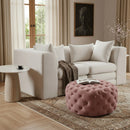 Addison Pink Velvet Ottoman/Bench