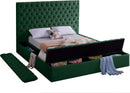 Bliss Green Velvet King Bed (3 Boxes)