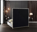 Milan White Faux Leather King Bed