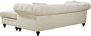Sabrina Cream Velvet 2pc. Reversible Sectional