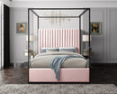 Jax Pink Velvet King Bed