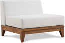 Rio Off White Waterproof Fabric Outdoor Patio Modular Armless Chair