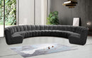 Infinity Grey Velvet 9pc. Modular Sectional
