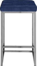 Nicola Navy Velvet Stool