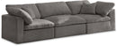 Cozy Grey Velvet Cloud Modular Sofa