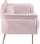 Lips Pink Velvet Loveseat