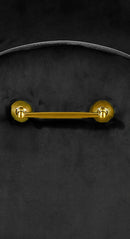 Owen Black Velvet Bench