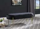 Gia Black Velvet Bench