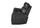 U8881 Black Leather Power Reclining Sofa with Immerse Sound