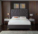 Eclipse Grey Velvet Full Bed