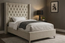 Aiden Cream Velvet Twin Bed