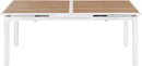 Nizuc Brown manufactured wood Outdoor Patio Extendable Aluminum Dining Table