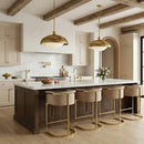 Donatella Beige Velvet Stool