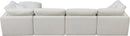 Plush Cream Velvet Standard Cloud Modular Sectional