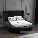 Luxus Black Velvet King Bed (3 Boxes)