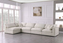 Serene Cream Linen Fabric Deluxe Cloud Modular Sectional