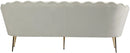 Gardenia Cream Velvet Sofa