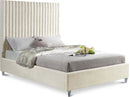 Candace Cream Velvet King Bed