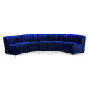 Limitless Navy Velvet 5pc. Modular Sectional