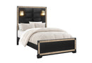 Blake Black Bed with Lamps