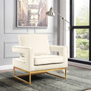 Noah Cream Velvet Accent Chair