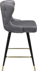 Hendrix Grey Faux Leather Counter/Bar Stool